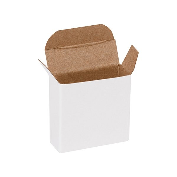 Bsc Preferred 1 5/8 x 9/16 x 1 5/8'' White Reverse Tuck Folding Cartons, 2000PK RTC7W - main